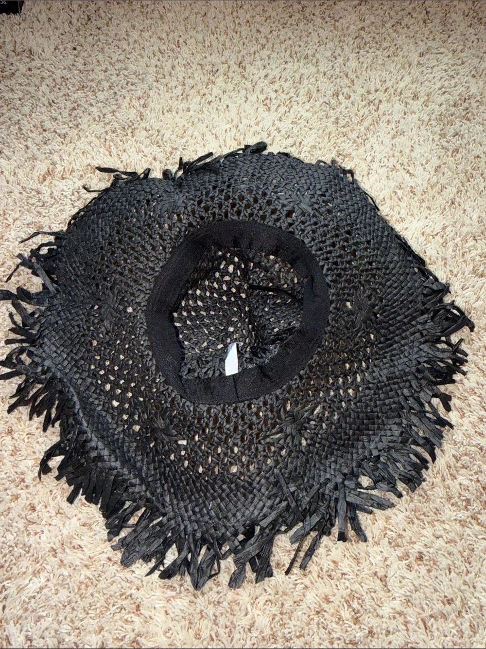 Black Woven Fringe Sun Hat - Women Accessories